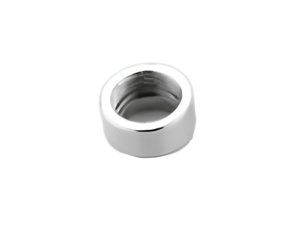 Precision machined metal bushing spacer with smooth surface finish